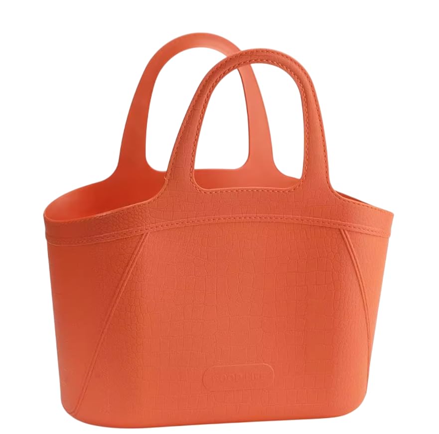 HOMIES, Waterproof Plastic Storage Basket Tote Bag with Handles, Lightweight, Multipurpose, Portable Storage Organizer (Assorted Color)-image-9