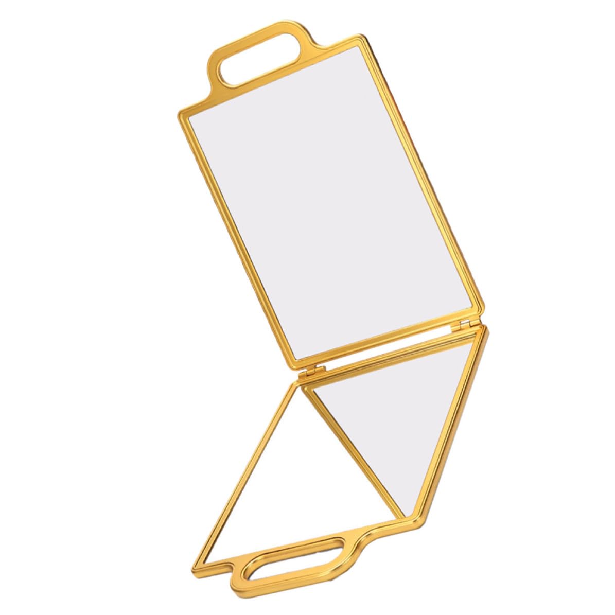 Specchio Pieghevole Doppia Faccia Oro con Superficie Specchio di Precisione e Design Leggero, per Personale da Viaggio