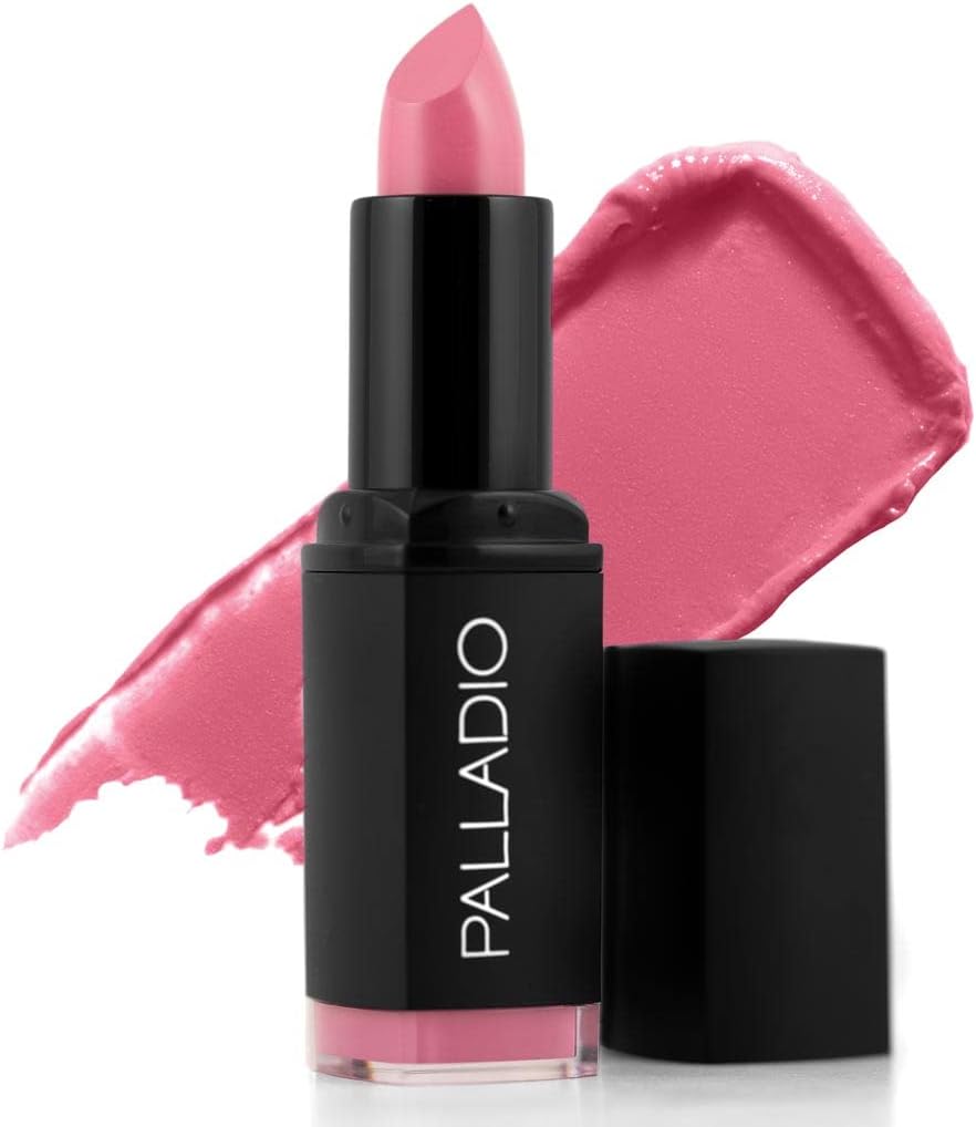 Herbal Matte Lipstick, Bella Pink, Creamy and Full Coverage Long Lasting, 0.16 Oz