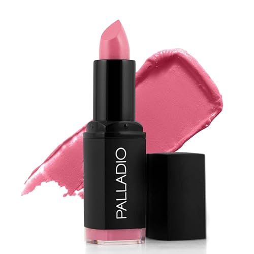 Miniatura 9 de Palladio Lápiz labial mate a base de hierbas, cremoso y cobertura completa, lápiz labial mate de larga duración, ron real