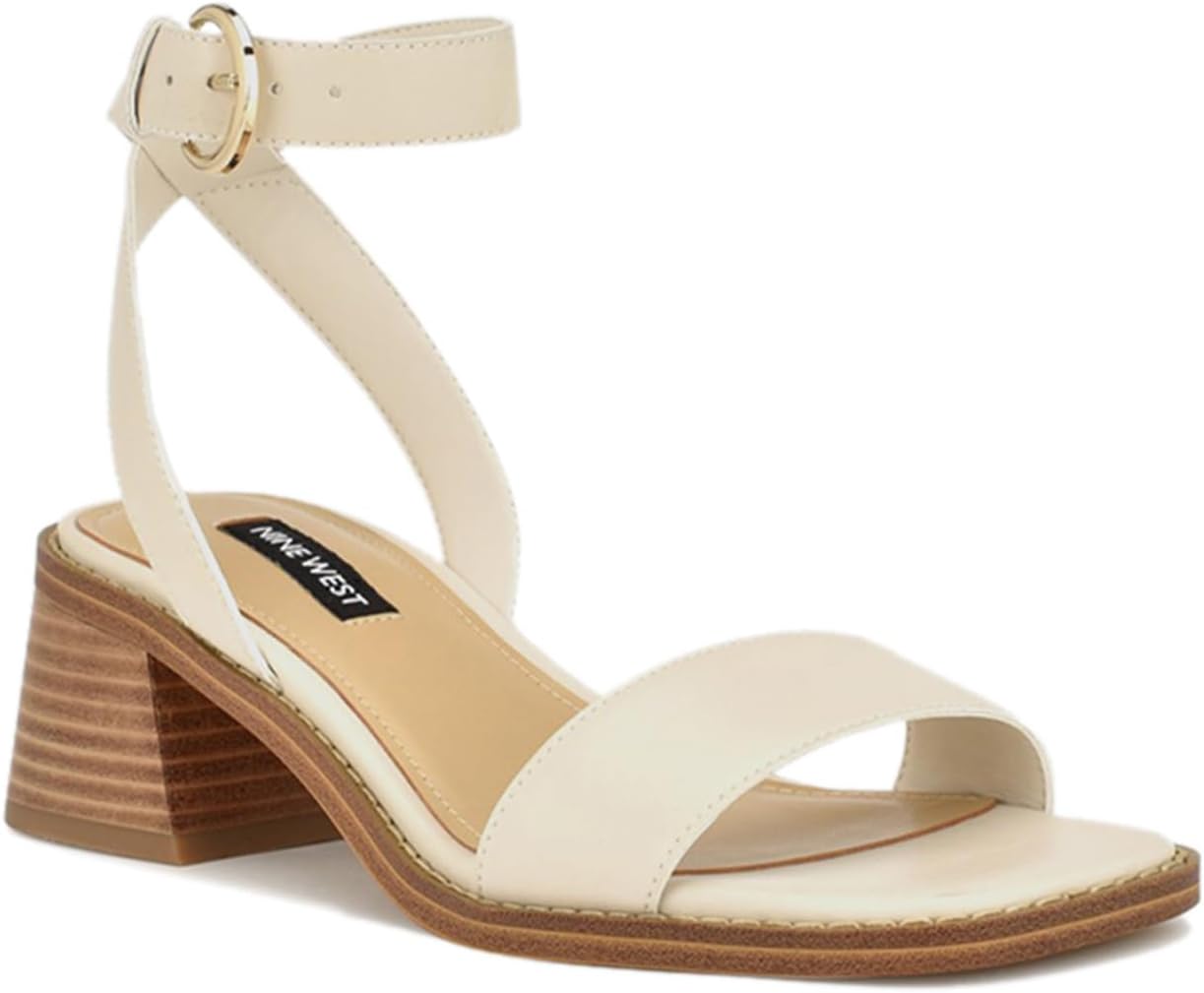 Nine West Women's TORA Heeled Sandal, Chic Cream 150, 7