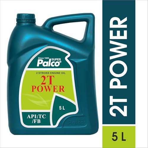 Image of PALCO 2T Power Engine Oil 5 Litre (Pack of 1), 2T Stroke Engine Oil for Bike & Scooter Auto Rickshaws Petrol Mix Additive Semi-Synthetic Bike Oil 3 Wheeler Tillers Chain Saws API TC FB