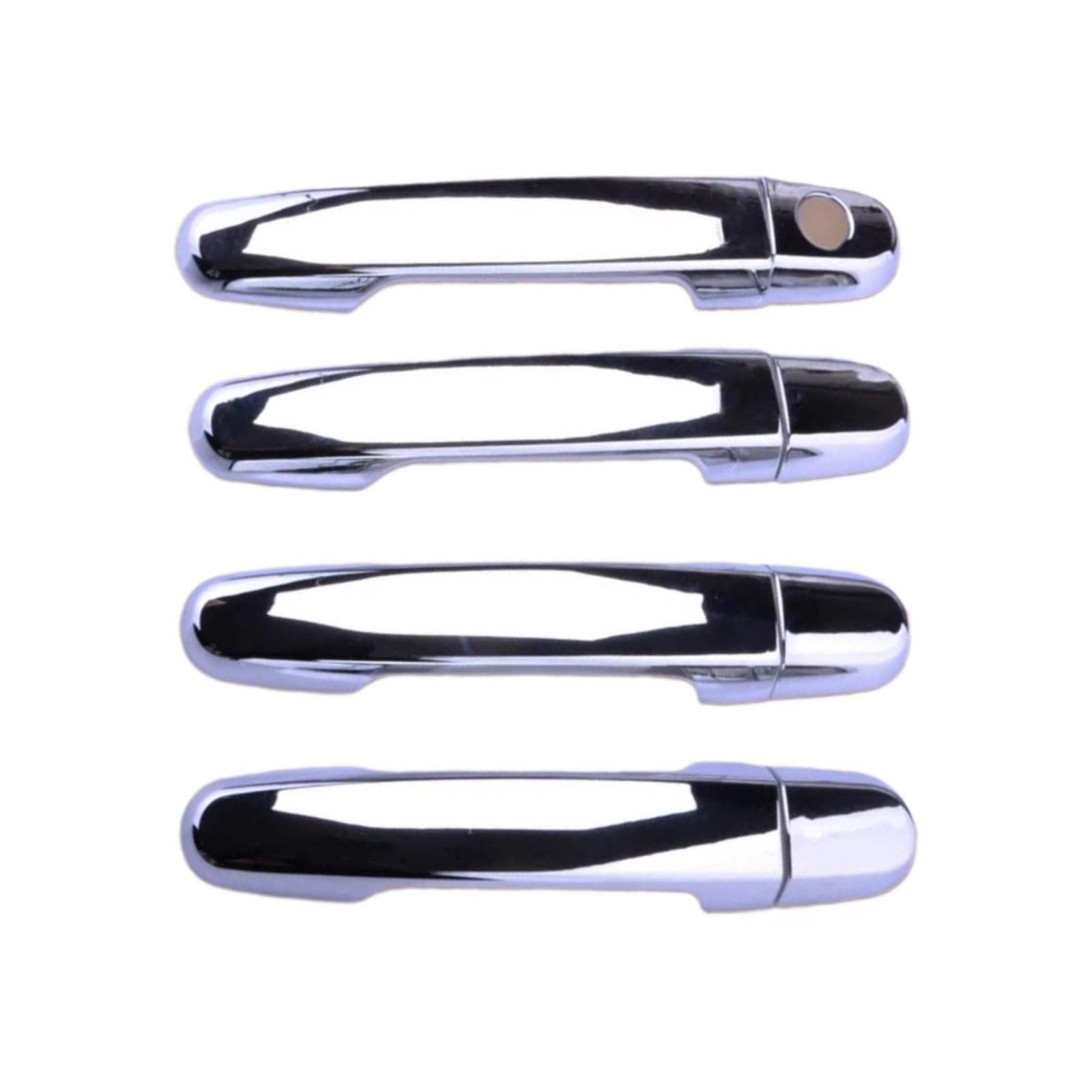 DSPOLIMV Outer Door Handle Cap Compatible with Toyota for Fortuner 2012-2014 for Corolla 2010-2013 1 Set Exterior Door Handle Cover Trim with Hole Silver ABS