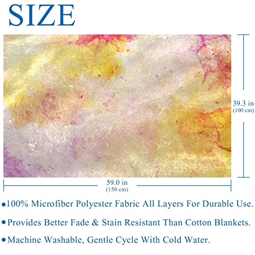 Couverture chaude à imprimé aquarelle, plaid lit thermique