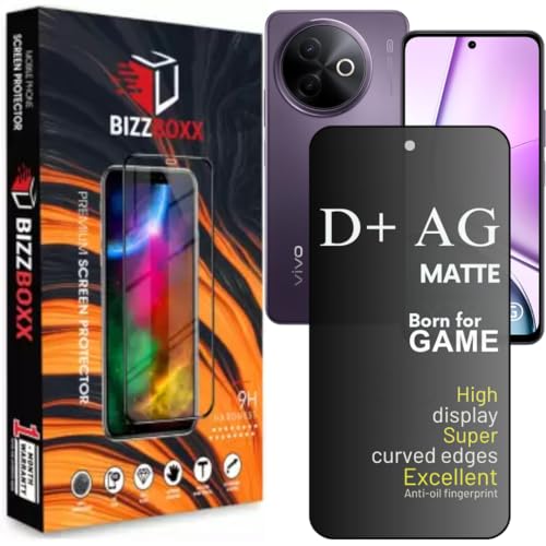 Image of Compatible With Vivo Y39 5G D+ AG Matte Tempered Glass Screen Guard Protector Anti Fingerprint Gaming Special With Camera Cut (iQOO Z10x - 6.68 Inch)- Pack of 1