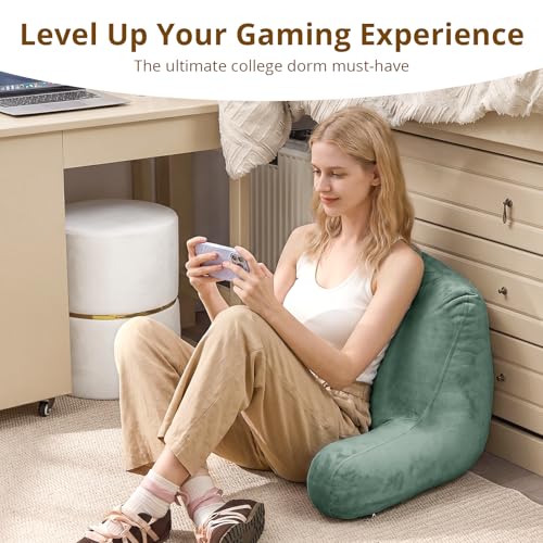 Image of Sasttie Reading Pillow for Bed, Back Pillow for Sitting Up, Sage