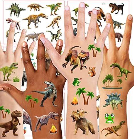 Generic, Dinosaur Party Favors, Dinosaur Boy Kids Tattoos, 6 Different Sheets 3d Like Real, Dinosaur Birthday Party Supplies for Boys Girls