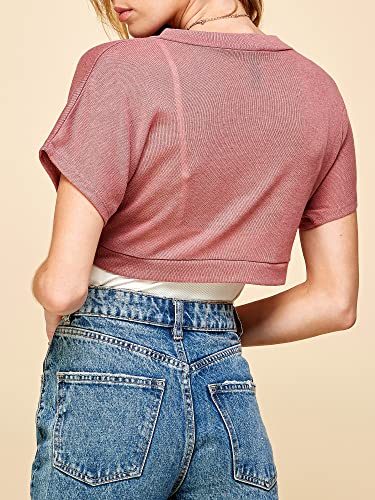 Image of Lock and Love Women's Versatile Open Front Lightweight Short Sleeve Bolero Shrug