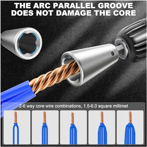 Wire Twister Tool for Drill, 6MM Hex Shank, Stripper & Cable Twister - image 4