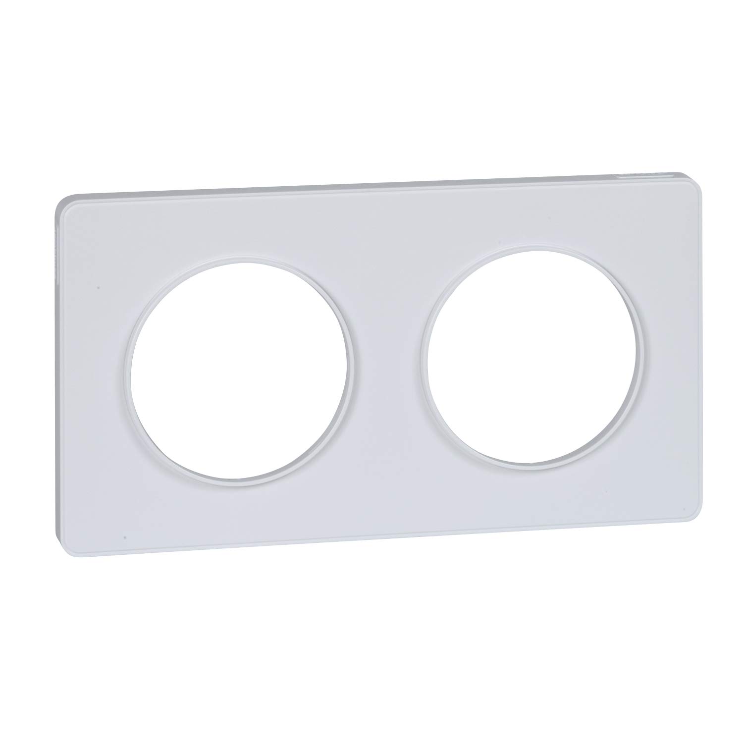 Schneider Electric - Odace Touch, plaque Blanc 2 postes horiz. ou vert. entraxe 71mm - S520804