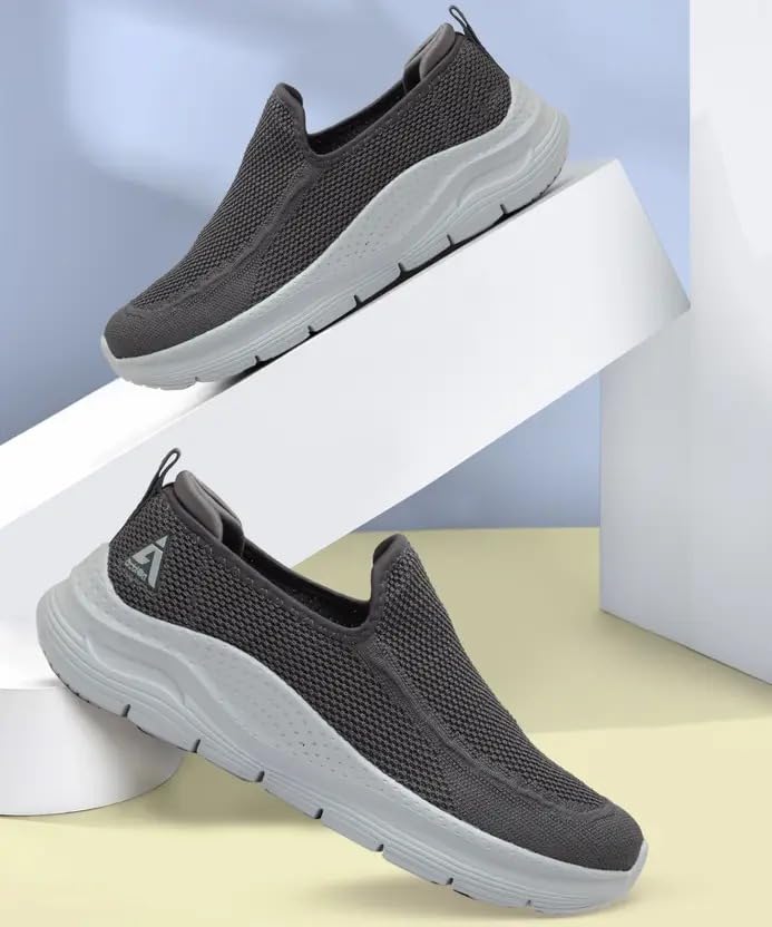 Image of Action | Athleo | ATG-987 | Men's | Slip-On | Walking | Shoe | Comfortable | Lightweight | Breathable | Durable | Sports | Shoes