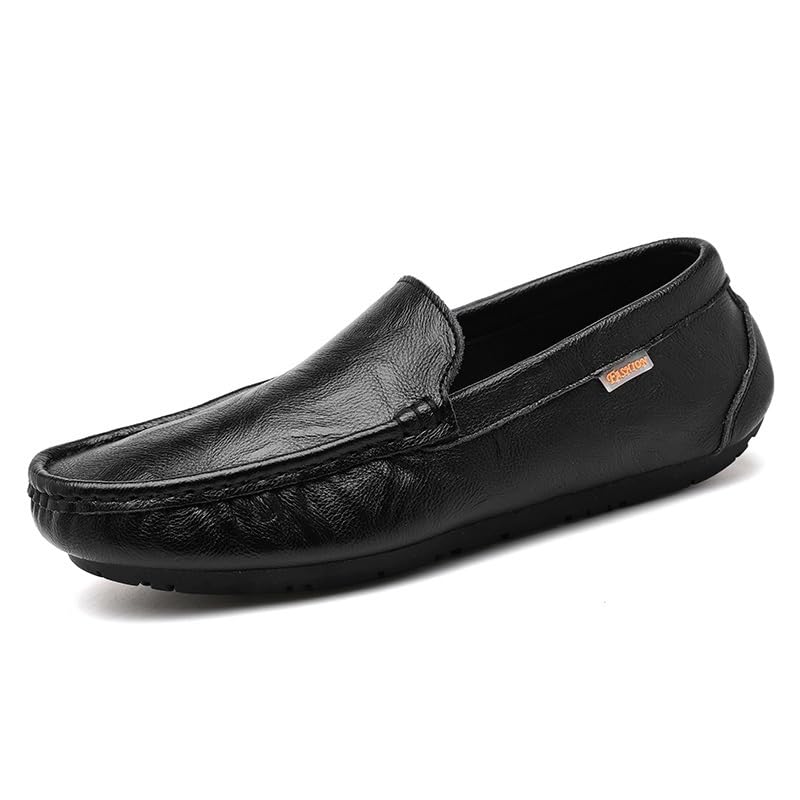 Men's Loafers Shoes Round Toe Faux Leather Loafer Shoes Anti-Slip Comfortable Flat Heel Wedding Casual Slip-ons