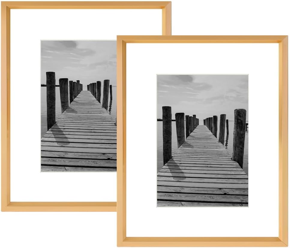 KTKDE 11x14 Picture Frame set of 2,Aluminum Metal Frame
