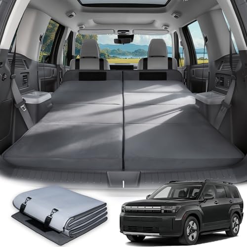 Image of Car Bed for Hyundai Santa Fe, Foldable Non-Inflatable Soft Foam Camping Mattress, Thickened Portable SUV Trunk Sleeping Pad, Air Mattress Upgrade for Camping & Travel Essentials, Outdoor Bed
