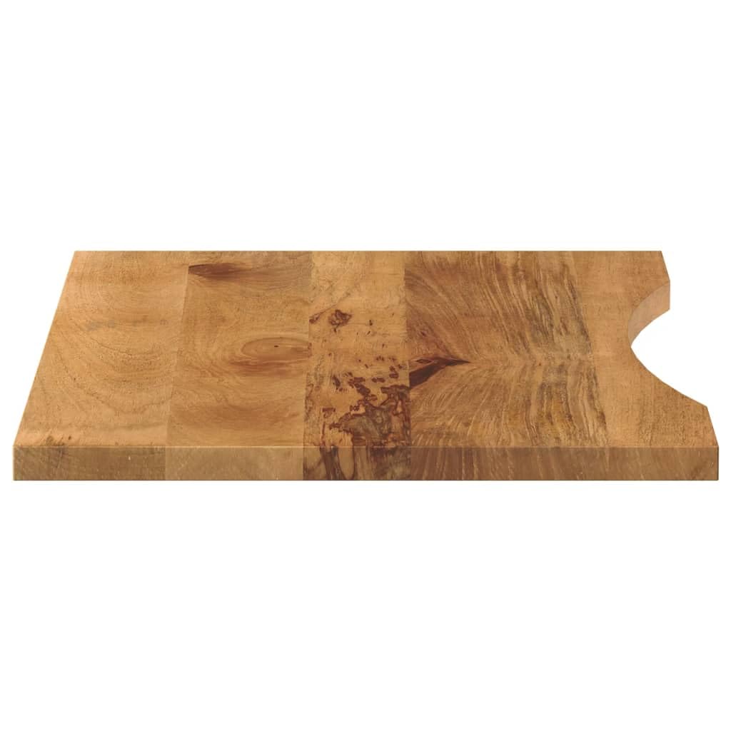 vidaXL Schreibtischplatte, Bürotischplatte mit Aussparung, Tischplatte für Schreibtisch Esstisch, Ersatztischplatte Holzplatte, 100x50x2,5cm Massivholz Mango
