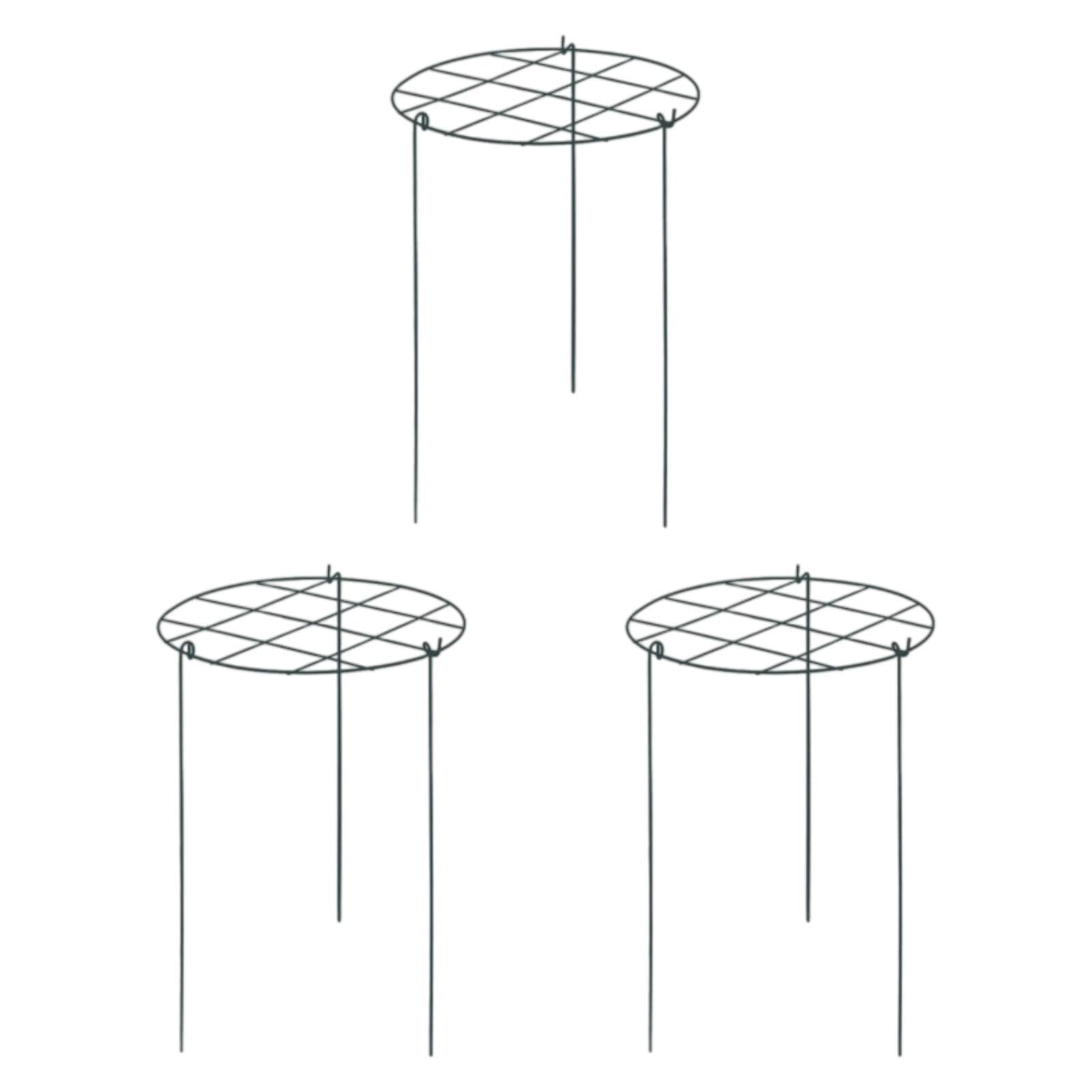 Lot de 3 Cages et Supports pour Pivoines, Tuteurs en Métal pour Plantes de Jardin, Pratiques pour La Croissance des Plantes D'extérieur et, Grille