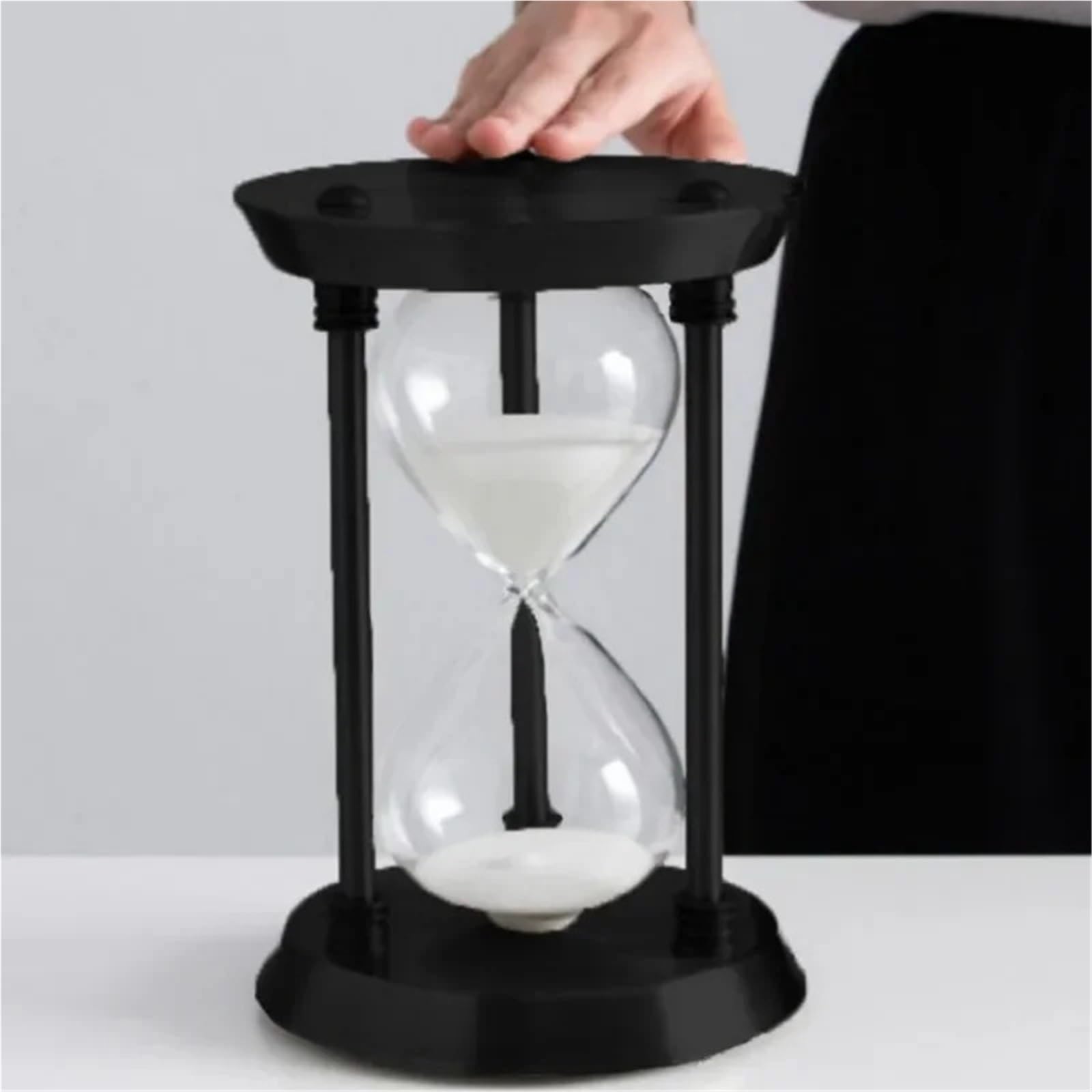 Reloj de Arena, Reloj de Metal, Adorno clásico para Escritorio de Sala de Estar, Reloj Retro