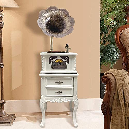 VSDEXR Platine Vinyle rétro Haut-Parleur Gramophone Bluetooth Vintage phonographe en Bois Corne de cuivre avec Lecteur… - Les Beatles, Paul McCartney, John Lennon, RIngo Starr, George Harrison VSDEXR Platine Vinyle rétro Haut-Parleur Gramophone Bluetooth Vintage phonographe en Bois Corne de cuivre avec Lecteur… – Image 5