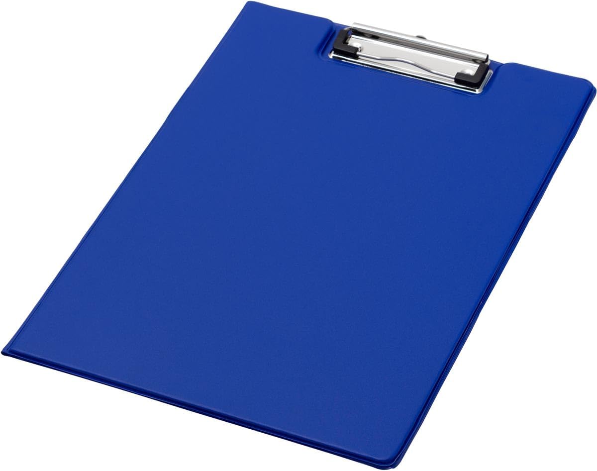 Q-Connect PVC Foldover Clipboard Foolscap Blue KF01301