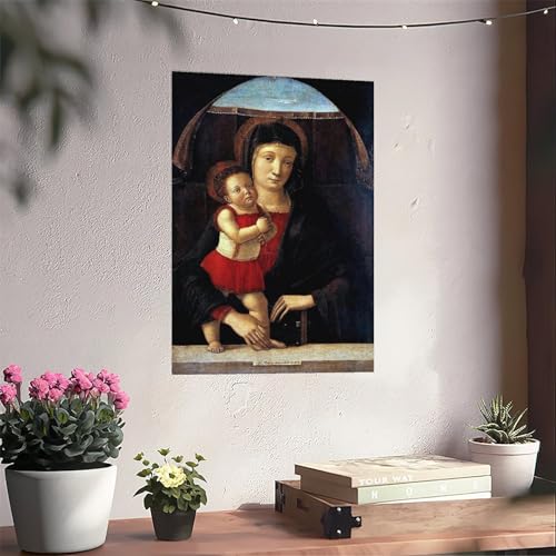 Impression sur toile Madonna With Child Giovanni Bellini déco murale 30x45cm - 6