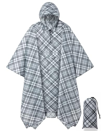 Image of salamra Hooded Rain Poncho Waterproof Raincoat Jacket for Men /Women /Adults with Pocket