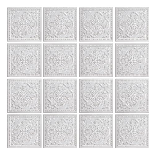 Baldosas de techo impermeables y decorativas de espuma con instalación autoadhesiva limpia 3