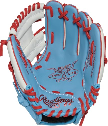 Rawlings | Select Pro Lite Series Carlos Correa Youth Baseball Glove | 10.5" | Right Hand Throw | Columbia Blue/White - image 3