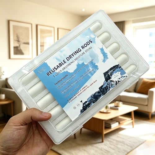 Image of 5x Drying Stick Water Dry Rod Sticks for Silicone Toys Desiccant Flesh Light Dryer Absorption Stick Moisture Cleaner for Storage Room Humidity Control+Box(Smooth 5.6x0.55 Inches)
