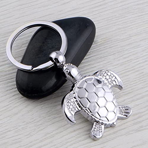 ARFUKA Portachiavi Tartaruga Marina In Acciaio Inossidabile – Ciondolo Animale Lucido, Ipoallergenico, Regalo Uomo/Donna - 3