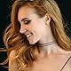 6 Stück Mode und Eleganz Choker Kette Damen, Samt Choker Schwarz, Verstellbare Klassische Halskette Schwar, Für Dancing Halloween Geburtstag Party Cosplay