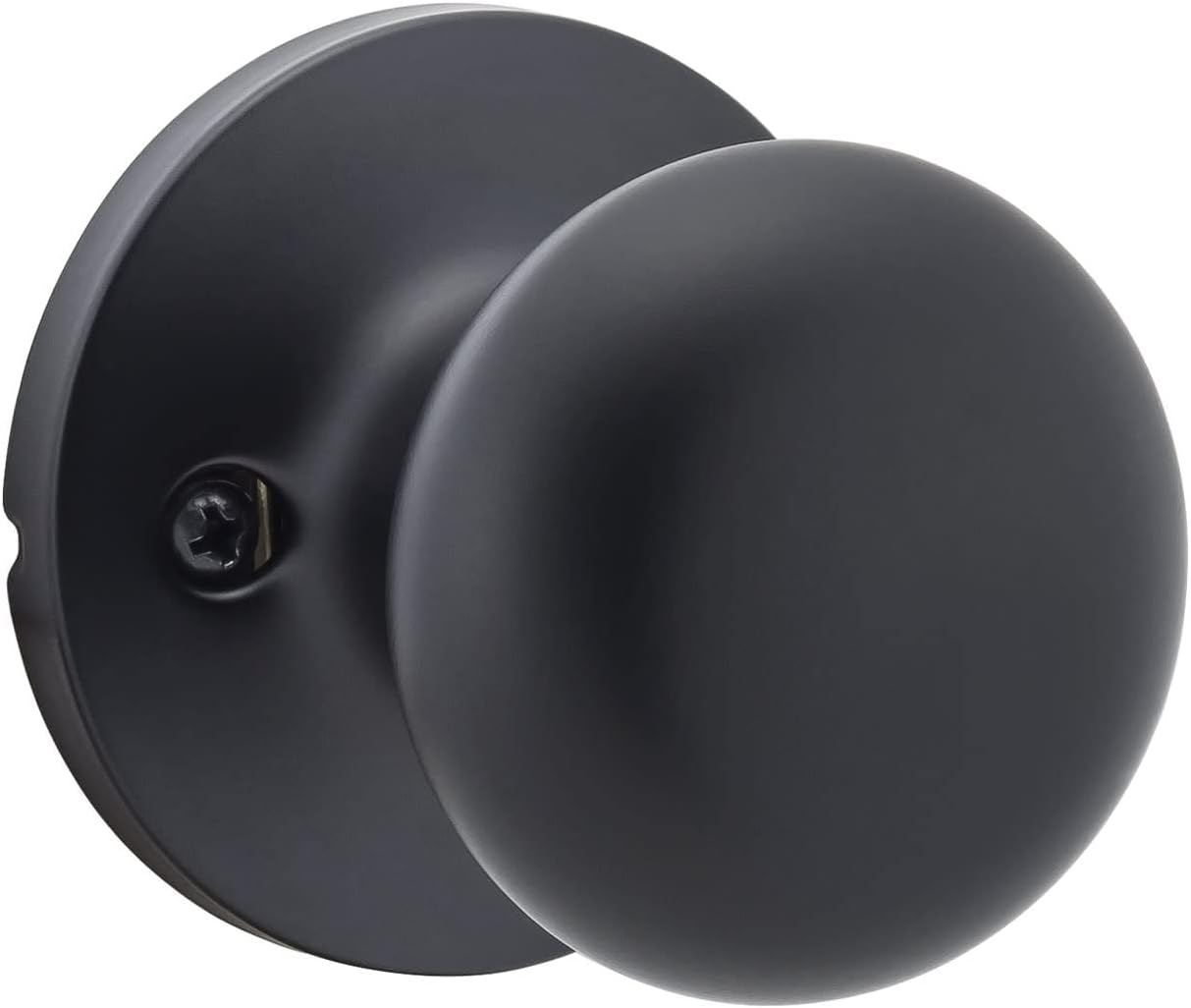 Sure-Loc DU101 Durango Passage Door Knob Set with Round Rose - Flat Black