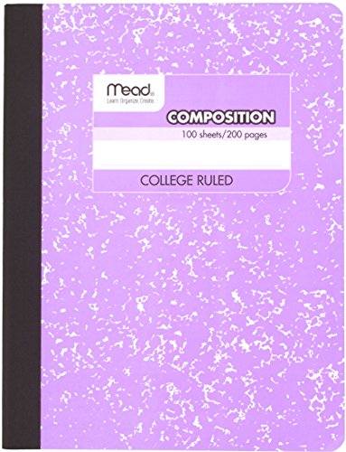 Mead Composition Book, 12 Pack Of Cute Notebooks, College Ruled Paper, Hard Cover 100 Sheets (200 Pages) , Pastel Color #TOP3