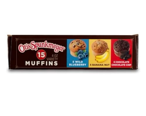 Miniatura 5 de Otis Spunkmeyer - Muffins surtidos (4 onzas, 15 unidades) + caja de regalo XALEZ TM