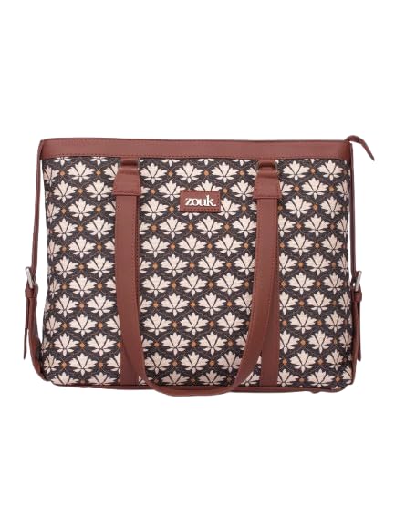 Image of ZOUK Office Bag | Stylish Bags for Office Use | Laptop Bag 15.6 inch | Stylish Tote for Office Use | Purse for Women | Vegan Leather Handbag | Daily & Travel Use
