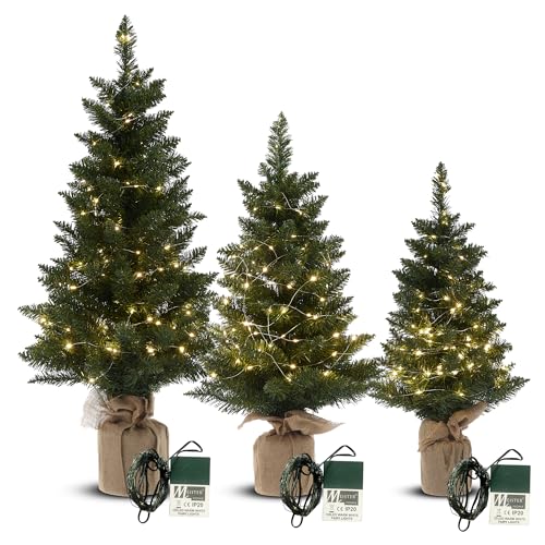 Meisterhome® Künstlicher Weihnachtsbaum – 3-teiliges Set mit...