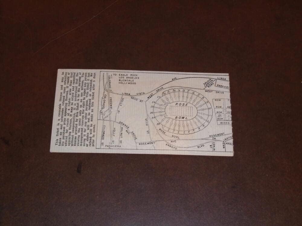 1956 JR ROSE BOWL FOOTBALL TICKET STUB ARLINGTON JR COLLEGE VS COMPTON EX-MINT