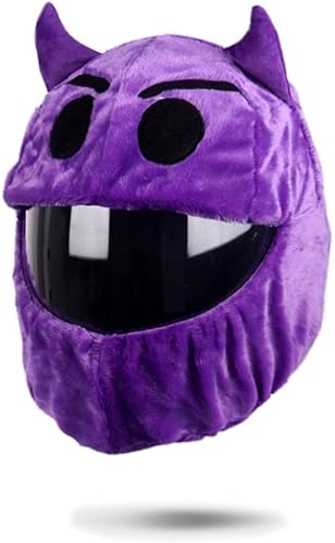 Miniatura 20 de Funda para casco de motocicleta de cara completa, fácil de instalar, tapa antipolvo, casco de motocicleta, paseos divertidos, juego de felpa Gorro