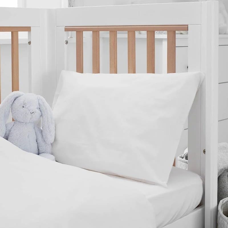 WOOLROOM Arinta Travel/Nursery Pillow Case - Expertly Woven 100% - GOTS Certified Organic Cotton - Home Essentials for Natural Better Sleep & Living - Soft Breathable Hypoallergenic Machine Washable