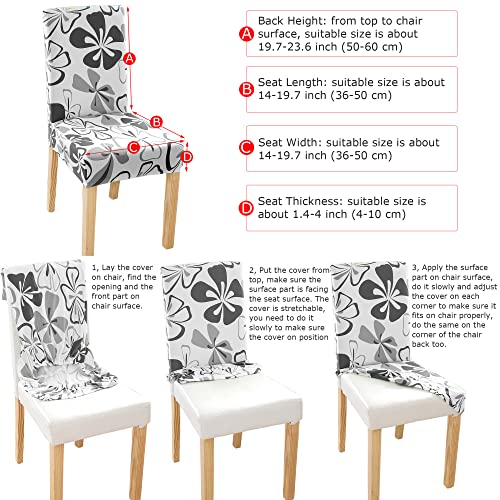Yiaizhuo Black Chair Covers For Dining Room Set Of 4 Pack Slipcovers High Back Chairs Cover Stretch Slipcover #TOP5