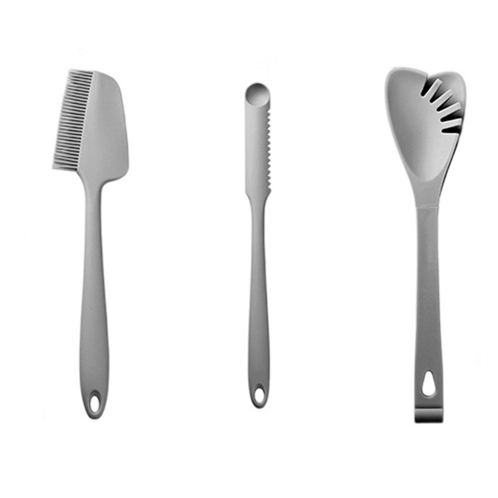 TFAOYS 3Pcs Silicone Baking Spratula Set Kitchen Utensils Flexible Scrapers for Mixing Frostings Nonslip Handle Heats Resistnts Silicones Spatulas for Ergonomic Spatula Set