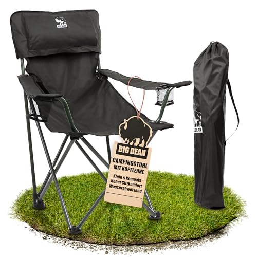 BigDean Luxus Campingstuhl Faltbar Extra groß 150 KG Belastbar, Stabil und...