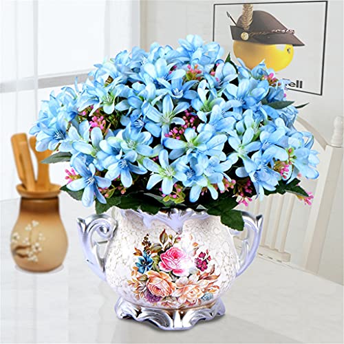 ZAIZAI Met vaseartificiële bloemen planten pot fake bloem ingemaakte ornamenten voor huisdecoratie ambachtelijke planten… - Afbeelding 4