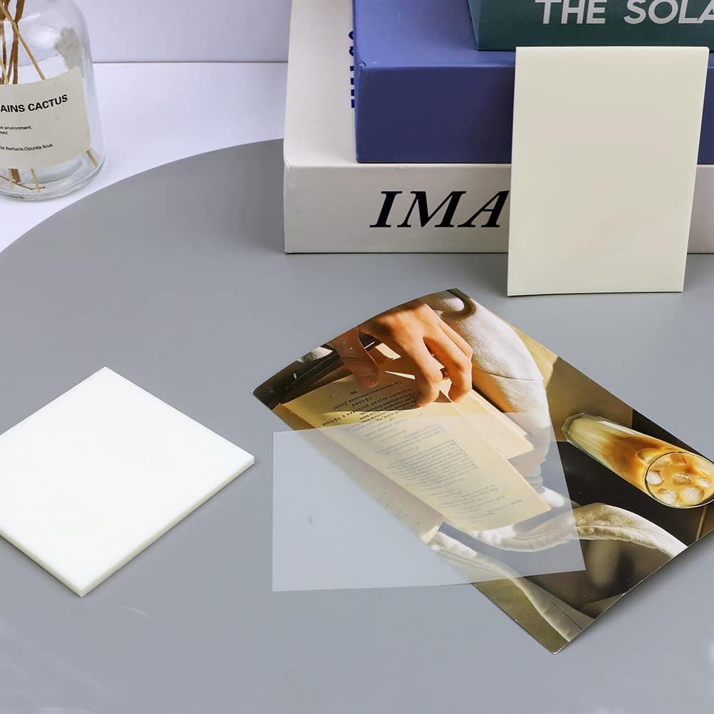 100 Sheets Transparent Sticky Notes Pad, Translucent Sticky Notes Self-Adhesive Clear Memo Waterproof Memo Sticky Notes for Office School Message Reminder (3 x 3 Inch, 3 x 4 Inch)