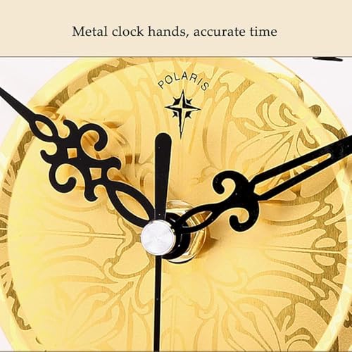 Reloj de pared de madera con timbre y péndulo oscilante, reloj silencioso tradicional con diseño clásico