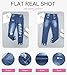 Dokotoo Womens Distressed Raw Hem Washed Jeans Ripped Denim Pants Stretch 2021 Fashion Blue Large