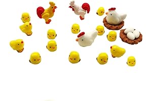 Miniature Tiny Chicken Family Ornament
