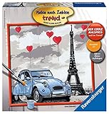 Ravensburger 28459 - Malen nach Zahlen Erwachsene Paris - DIY Malen nach Zahlen für Erwachsene und Kinder ab 12 Jahren, Malset mit Leinwand und Pinsel, Yellow