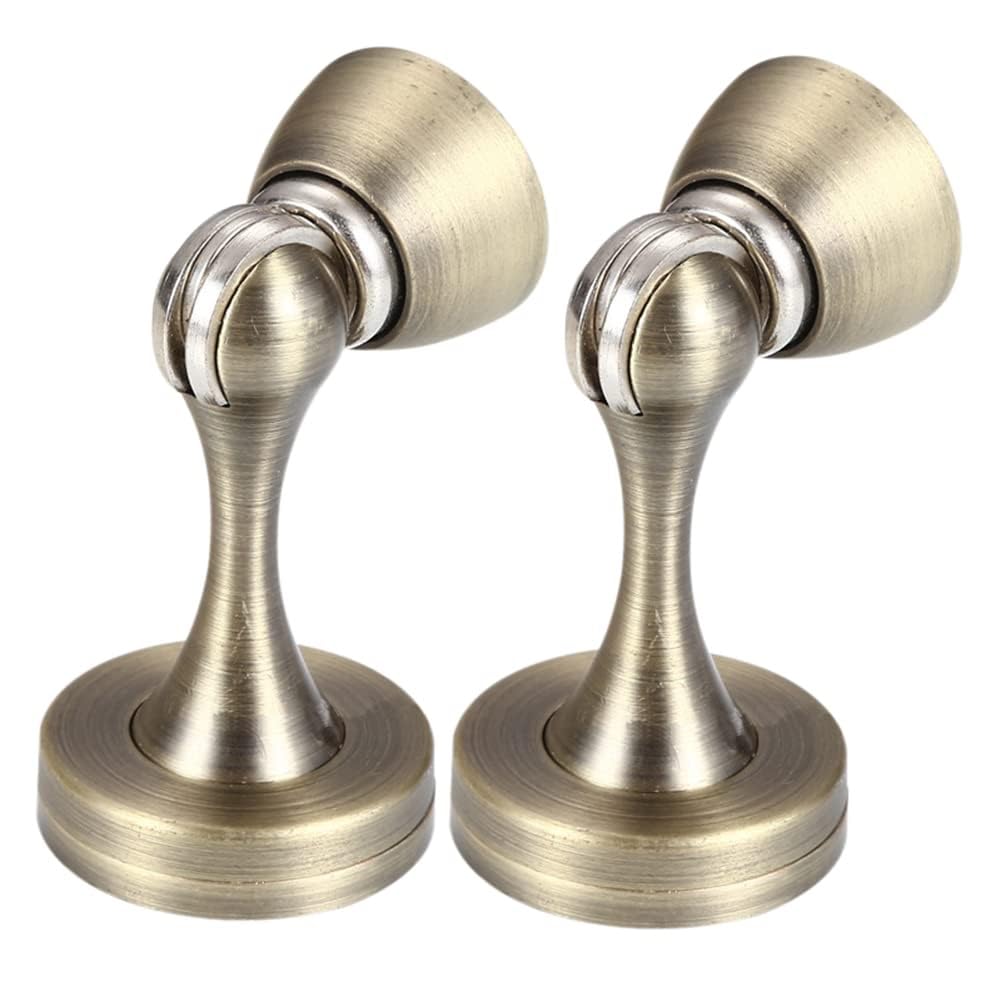 Luercher Antique Green Bronze Door Stop Door Stoppers 2 Pack Magnetic Door Stop Magnet Wall Floor Mount Doorstop Magnetic Catch To Keep Doors Open(Antique Green Bronze)