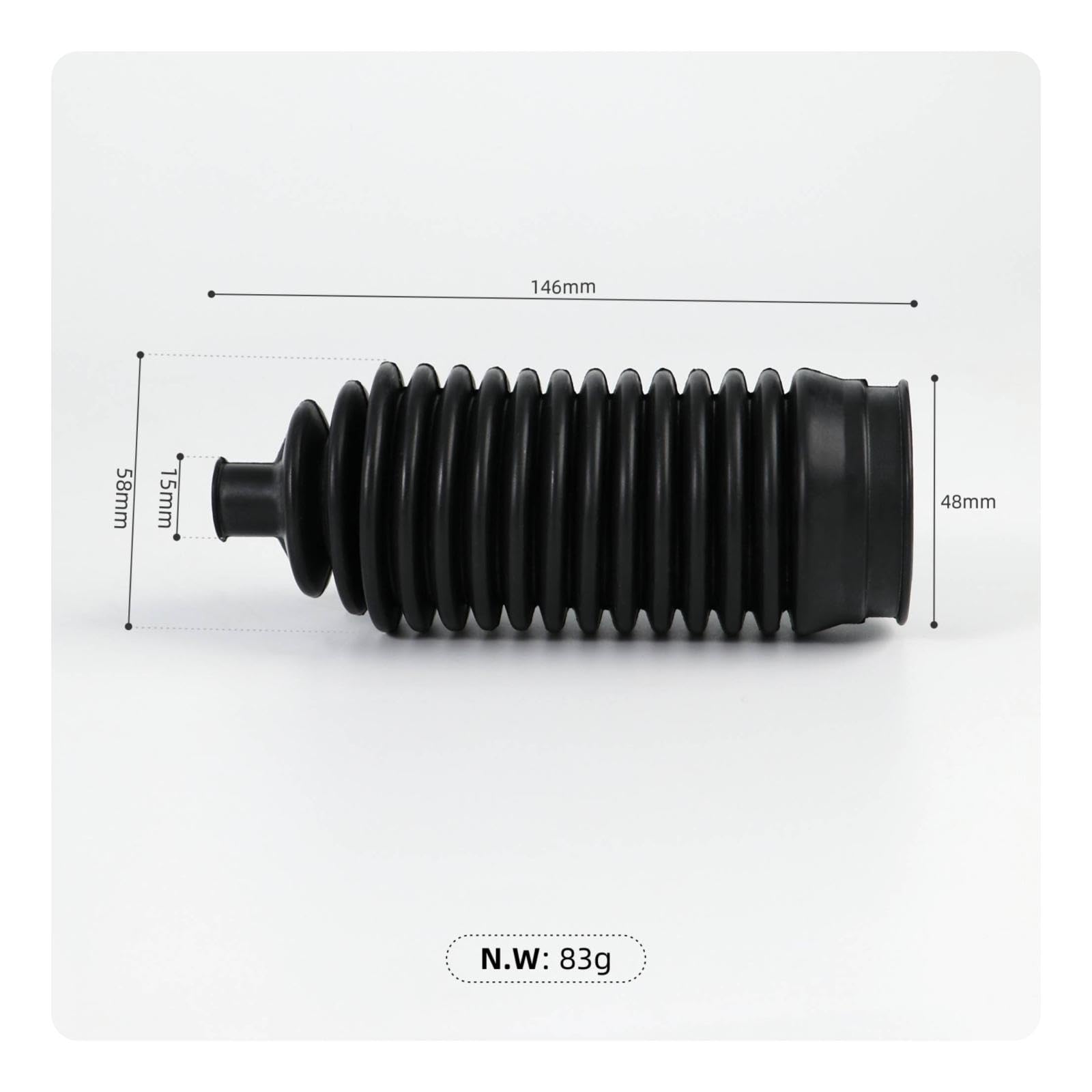 MagiDeal 2 Pièces Soufflet de Direction pour Chariot de Golf Poussière Manchon Accordéon Col de 15mm et Ouverture Formée Installation, 5 pièces