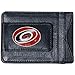 NHL Siskiyou Sports Mens Carolina Hurricanes Leather Cash & Cardholder One Size Black